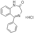 1,3-Dihydro-5-phenyl-2H-1,4-benzodiazepin-2-one hydrochloride molecular structure (CAS 41631-13-4)