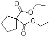 structure of CAS# 4167-77-5, Diethyl 1,1-cyclopentanedicarboxylate;1,1-Bis(ethoxycarbonyl)cyclopentane; 1,1-Cyclopentanedicarboxylic acid 1,1-diethyl ester