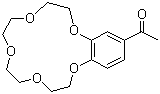 structure of CAS# 41757-95-3, 4'-Acetobenzo-15-crown-5;4'-Acetylbenzo-15-crown-5; 15-Acetylbenzo-[15-crown-5]; 2,3-(4'-Acetobenzo)-1,4,7,10,13-pentaoxacyclopentadeca-2-ene; 1-(6,7,9,10,12,13,15,16-Octahydro-5,8,11,14,17-pentaoxabenzocyclopentadecen-2-yl)ethanone