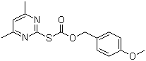 Carbonothioic acid S-(4,6-dimethyl-2-pyrimidinyl) O-[(4-methoxyphenyl)methyl] ester molecular structure (CAS 41840-29-3)