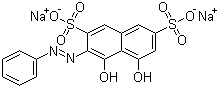 structure of CAS# 4197-07-3, Chromotrope 2R;Disodium 4,5-dihydroxy-3-phenylazonaphthalene-2,7-disulphonate