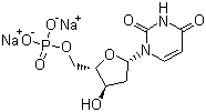 2-脱氧尿嘧啶核苷-5'-单磷酸二钠盐分子结构 (CAS 42155-08-8)