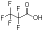 structure of CAS# 422-64-0, Perfluoropropionic acid;Pentafluoropropionic acid