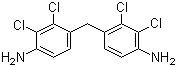 结构式 CAS# 42240-73-3, 双(4-氨基-2,3-二氯苯基)甲烷; 硬化剂 TCDAM