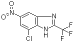 7-Chloro-5-nitro-2-(trifluoromethyl)-1H-benzimidazole molecular structure (CAS 4228-91-5)