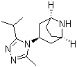 结构式 CAS# 423165-07-5, (1R,3s,5S)-3-(3-异丙基-5-甲基-4H-1,2,4-三唑-4-基)-8-氮杂双环[3.2.1]辛烷