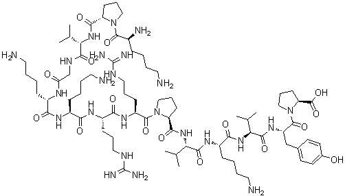 Corticotropin-(11-24)-tetradecapeptide molecular structure (CAS 4237-93-8)