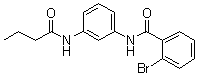 结构式 CAS# 423735-93-7, 2-溴-N-[3-[(1-氧代丁基)氨基]苯基]苯甲酰胺