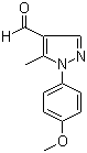 结构式 CAS# 423768-44-9, 1-(4-甲氧基苯基)-5-甲基-1H-吡唑-4-甲醛