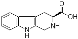 结构式 CAS# 42438-90-4, L-1,2,3,4-四氢正哈尔满碱-3-羧酸; (S)-2,3,4,9-四氢-1H-吡啶并[3,4-b]吲哚-3-羧酸