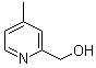structure of CAS# 42508-74-7, (4-Methylpyridin-2-yl)methanol;2-(Hydroxymethyl)-4-methylpyridine; 2-(Hydroxymethyl)-4-picoline; 4-Methyl-2-pyridinemethanol