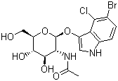 5-溴-4-氯-3-吲哚基-N-乙酰-beta-D-氨基葡萄糖苷分子结构 (CAS 4264-82-8)