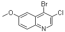 结构式 CAS# 426842-71-9, 4-溴-3-氯-6-甲氧基喹啉
