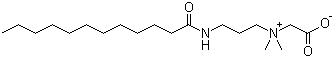 structure of CAS# 4292-10-8, (3-Lauramidopropyl)dimethylbetaine;Lauramidopropylbetaine; N,N-Dimethyl-N-dodecanoylaminopropylbetaine; (Carboxymethyl)(3-lauramidopropyl)dimethylammonium hydroxide inner salt