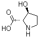 structure of CAS# 4298-08-2, trans-3-Hydroxy-L-proline;(2S,3S)-(-)-3-Hydroxy-2-pyrrolinecarboxylic acid