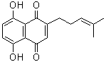 结构式 CAS# 43043-74-9, 去氧紫草素
