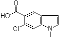结构式 CAS# 431062-03-2, 6-氯-1-甲基-1H-吲哚-5-羧酸