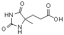 structure of CAS# 43189-50-0, 4-Methyl-2,5-dioxo-4-imidazolidinepropanoic acid