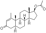 structure of CAS# 434-05-9, Methenolone acetate;17b-Hydroxy-1-methyl-5alpha-androst-1-en-3-one acetate