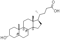 structure of CAS# 434-13-9, Lithocholic acid;3alpha-Hydroxy-5beta-cholan-24-oic acid