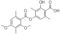 Difractaic acid分子结构 (CAS 436-32-8)