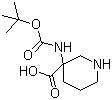 3-[[(1,1-Dimethylethoxy)carbonyl]amino]-3-piperidinecarboxylic acid molecular structure (CAS 436867-71-9)