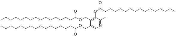 Pyridoxine tripalmitate molecular structure (CAS 4372-46-7)