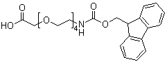 structure of CAS# 437655-95-3, 5,8,11,14-Tetraoxa-2-azahexadecanedioic acid 1-(9H-fluoren-9-ylmethyl) ester