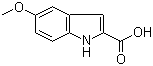 结构式 CAS# 4382-54-1, 5-甲氧基吲哚-2-羧酸