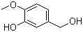 3-Hydroxy-4-methoxybenzyl alcohol molecular structure (CAS 4383-06-6)