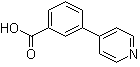 结构式 CAS# 4385-78-8, 3-(吡啶-4-基)苯甲酸