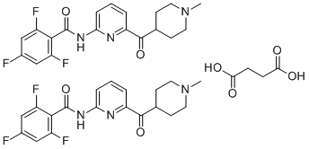 结构式 CAS# 439239-92-6, 拉米地坦琥珀酸盐
