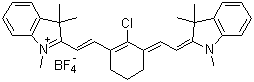 2-[2-[2-Chloro-3-[(1,3-dihydro-1,3,3-trimethyl-2H-indol-2-ylidene)ethylidene]-1-cyclohexen-1-yl]ethenyl]-1,3,3-trimethyl-3H-indolium tetrafluoroborate(1-)  molecular structure (CAS 439859-04-8)