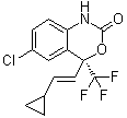 (4S)-6-Chloro-4-[(1E)-2-cyclopropylethenyl]-1,4-dihydro-4-(trifluoromethyl)-2H-3,1-benzoxazin-2-one molecular structure (CAS 440124-96-9)