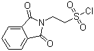 structure of CAS# 4403-36-5, 2-Phthalimidoethanesulfonyl chloride;2-(1,3-Dioxo-2,3-dihydro-1H-isoindol-2-yl)ethane-1-sulfonyl chloride; 2-(1,3-Dioxoisoindolin-2-yl)ethanesulfonyl chloride; 2-(1,3-Dioxo-1,3-dihydroisoindol-2-yl)ethanesulfonyl chloride