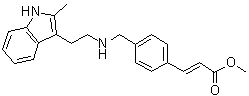 (2E)-3-[4-[[[2-(2-Methyl-1H-indol-3-yl)ethyl]amino]methyl]phenyl]-2-propenoic acid methyl ester molecular structure (CAS 441741-65-7)