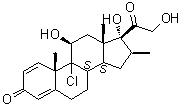 结构式 CAS# 4419-39-0, 倍氯米松