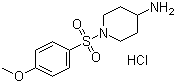 结构式 CAS# 442124-65-4, 1-(4-甲氧基苯磺酰基)哌啶-4-胺盐酸盐