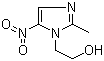 structure of CAS# 443-48-1, Metronidazole;2-Methyl-5-nitro-1-imidazoleethanol; (2-Methyl-5-nitro-1-imidazolee; 2-(2-methyl-5-nitroimidazol-1-yl)ethanol; Flagyl