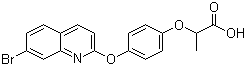 (2R)-2-[4-[(7-溴喹啉-2-基)氧基]苯氧基]丙酸分子结构 (CAS 445041-75-8)