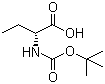structure of CAS# 45121-22-0, (R)-N-Boc-2-aminobutyric acid;Boc-D-2-Abu-OH; 2-(R)-tert-Butoxycarbonylaminobutyric acid; (2R)-2-[[(tert-Butoxy)carbonyl]amino]butanoic acid