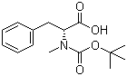 结构式 CAS# 4530-18-1, N-甲基-N-叔丁氧羰基-D-苯丙氨酸