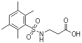 structure of CAS# 453581-60-7, N-[(2,3,5,6-Tetramethylphenyl)sulfonyl]-beta-alanine