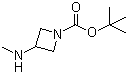 structure of CAS# 454703-20-9, tert-Butyl 3-(methylamino)azetidine-1-carboxylate;1-tert-Butoxycarbonyl-3-(methylamino)azetidine