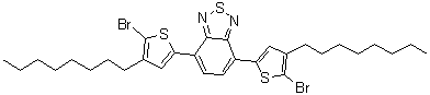 structure of CAS# 457931-23-6, 4,7-Bis(5-bromo-4-octylthiophen-2-yl)benzo[c][1,2,5]thiadiazole;4-(2-(5-Bromo-4-octyl-thiophen))-7-(2-(4-octylthiophen))-2,1,3-benzothiadiazole