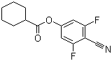Cyclohexanecarboxylic acid 4-cyano-3,5-difluorophenyl ester molecular structure (CAS 458549-24-1)