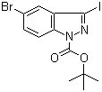 tert-Butyl 5-bromo-3-iodo-1H-indazole-1-carboxylate molecular structure (CAS 459133-68-7)
