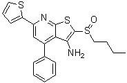 2-(Butylsulfinyl)-4-phenyl-6-(2-thienyl)thieno[2,3-b]pyridin-3-amine molecular structure (CAS 459147-39-8)