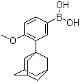 结构式 CAS# 459423-32-6, 3-(1-金刚烷基)-4-甲氧基苯硼酸