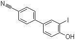 4'-Hydroxy-3'-iodobiphenyl-4-carbonitrile  molecular structure (CAS 460746-47-8)